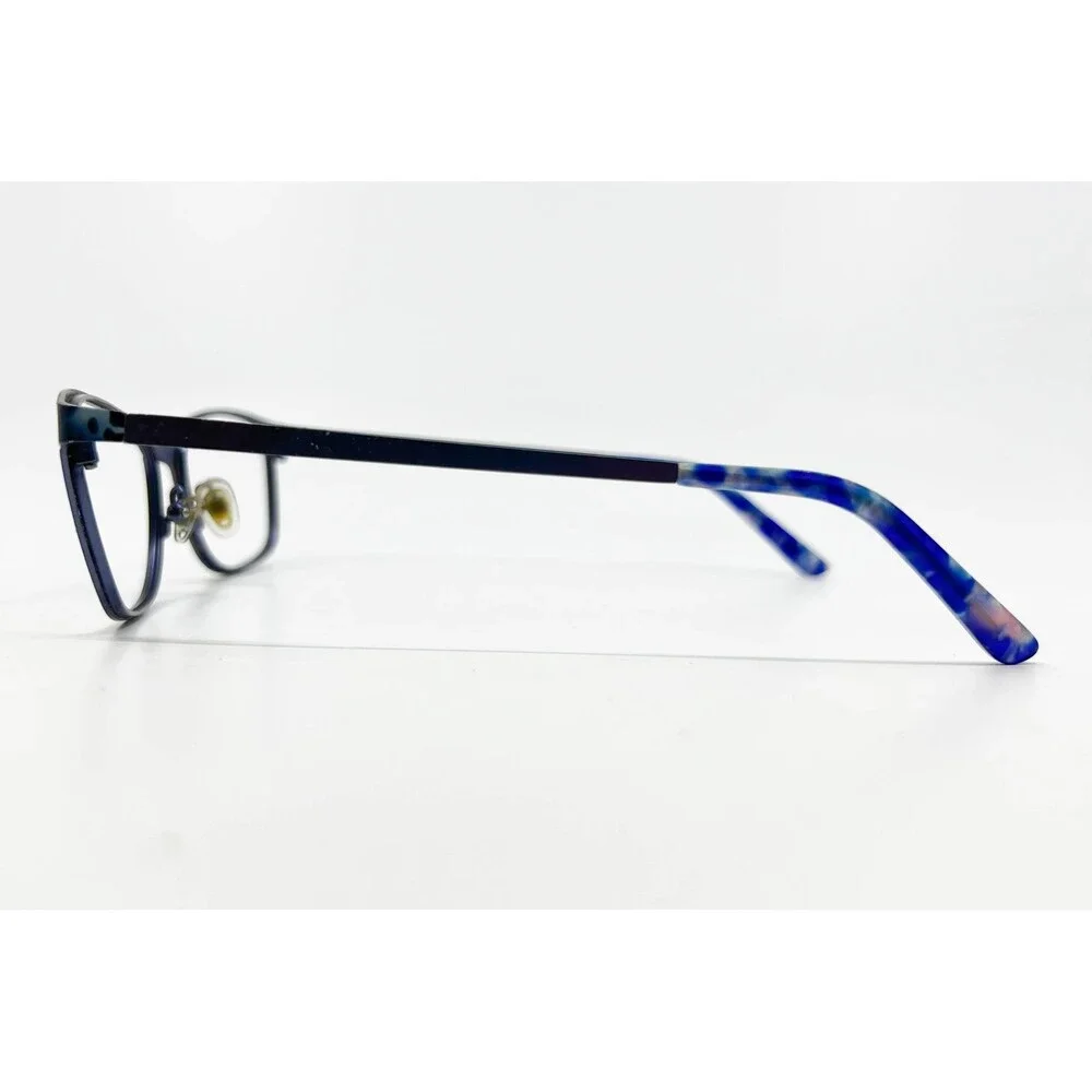 Modern Optical Eyeglasses Womens Matte Blue Decadent Cat Eye 52-18-135 37387